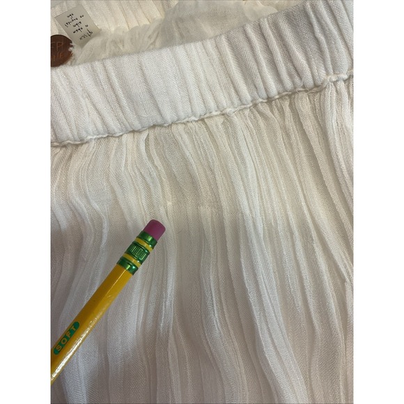 Free People Fp One Clover Skirt Asymmetrical Tiered Flowy Guaze  White XS - Picture 5 of 12